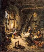 Ostade, Adriaen van Peasant Family in an Interior china oil painting reproduction